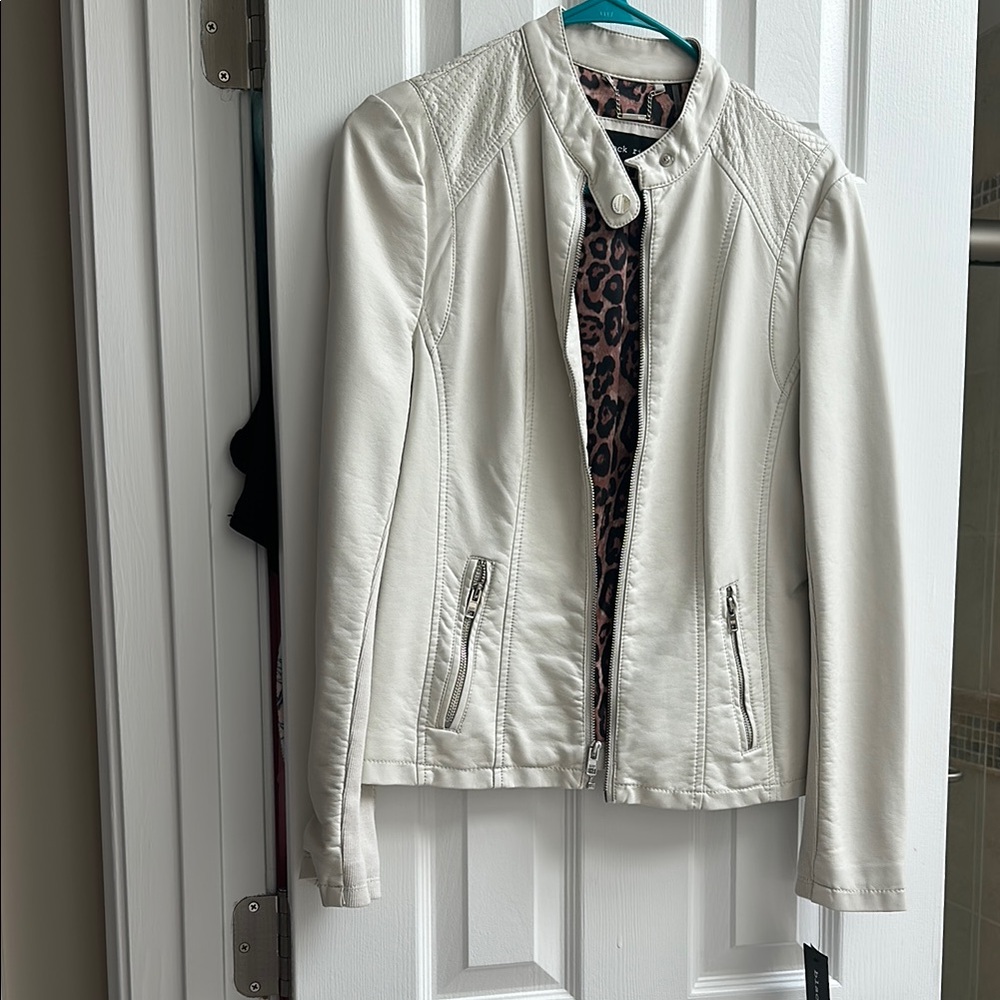 Women's Off-White Leather Jacket
